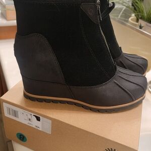 UGG Black Wedge Boots